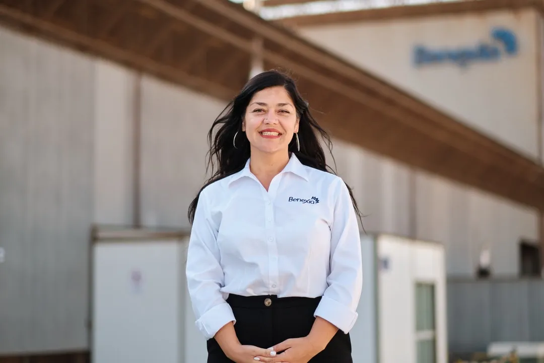A team member outside the Arica plant